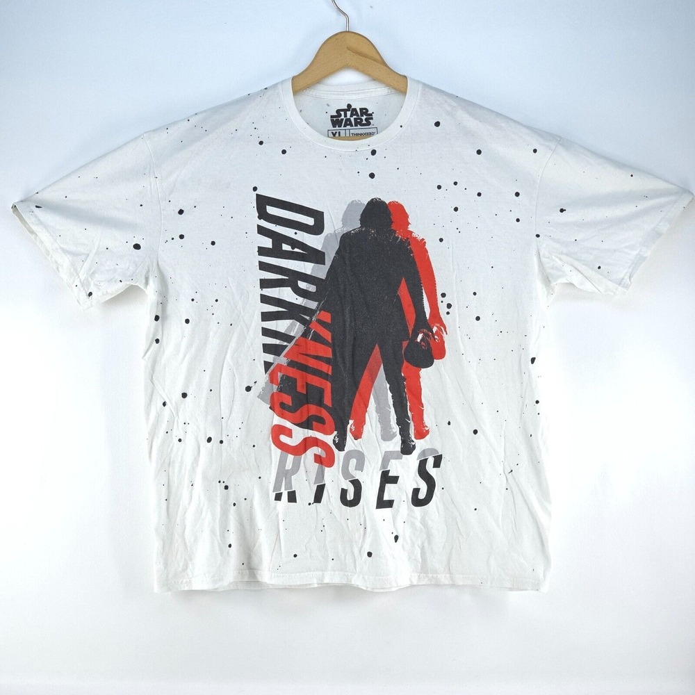 Star Wars Darkness Rises Minimalist Kylo Ren T-Shirt Men XL Nerd Geek Graphic